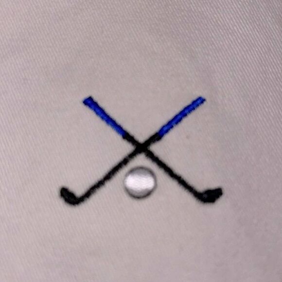 Berle stone khaki-style shorts embroidered golf clubs NWOT 38 - Picture 2 of 7